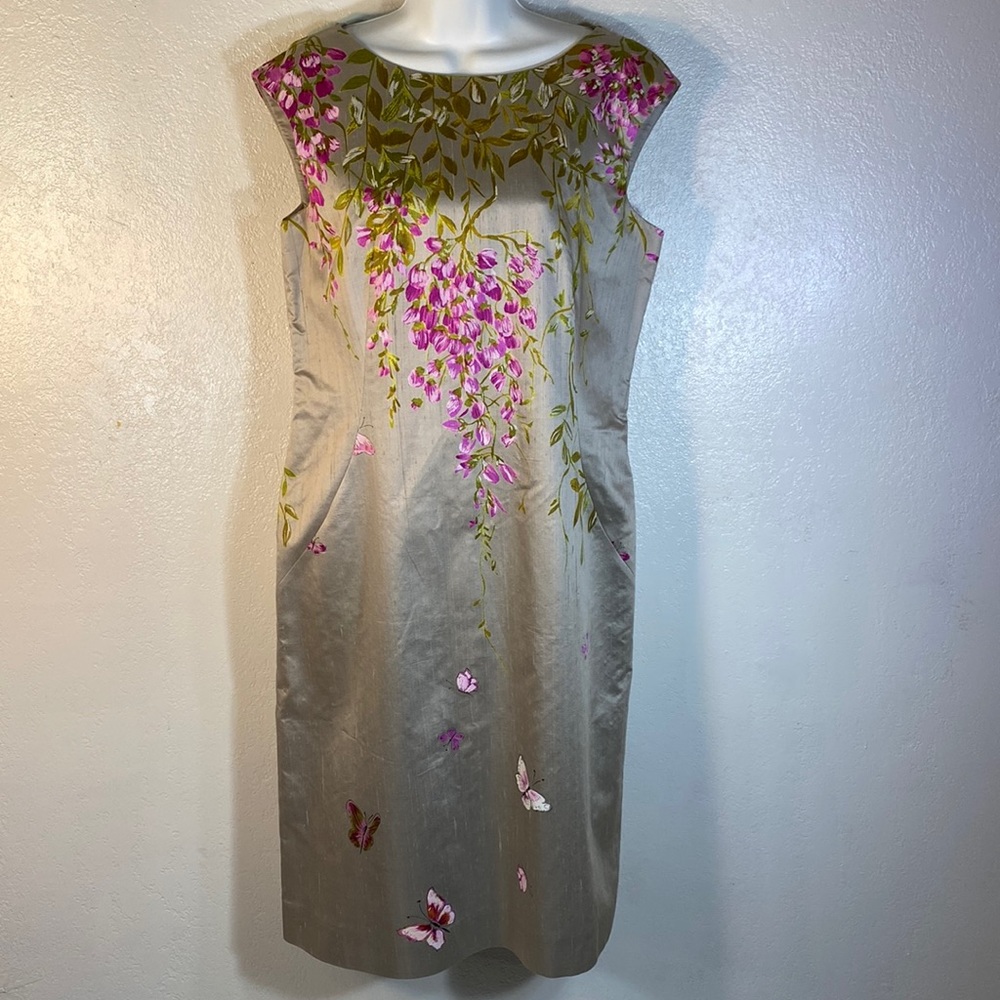 Constance Saunders vintage 90s silk sheath dress